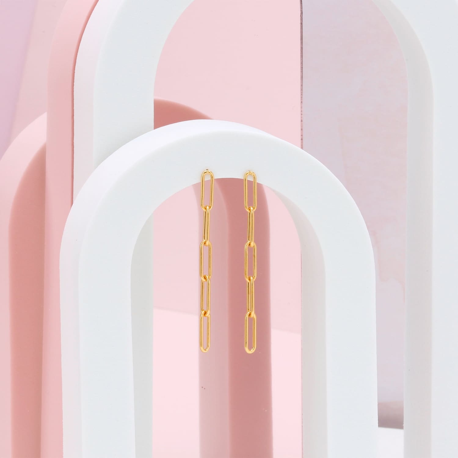 Paperclip Chain Earrings