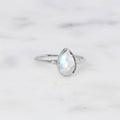 Rain Drop Moonstone Ring in Sterling Silver
