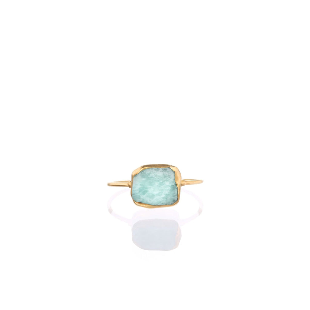 Raw Amazonite Ring