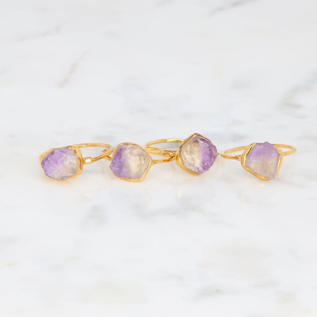 Raw Ametrine Statement Ring