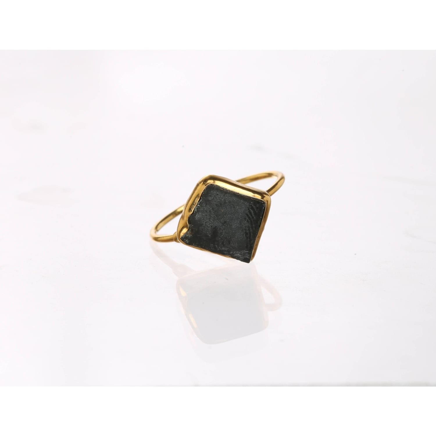 Raw Black Onyx Ring