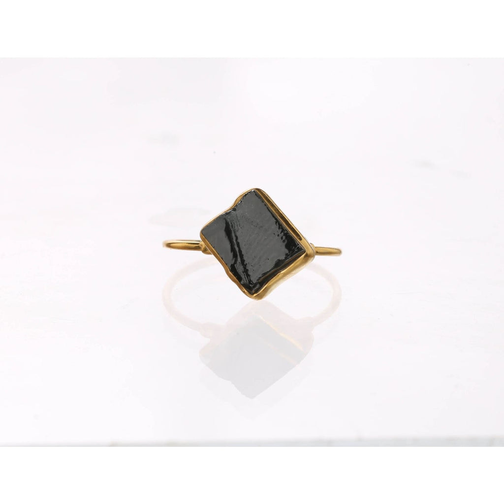 Raw Black Onyx Ring