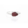 Raw Garnet Ring in Sterling Silver