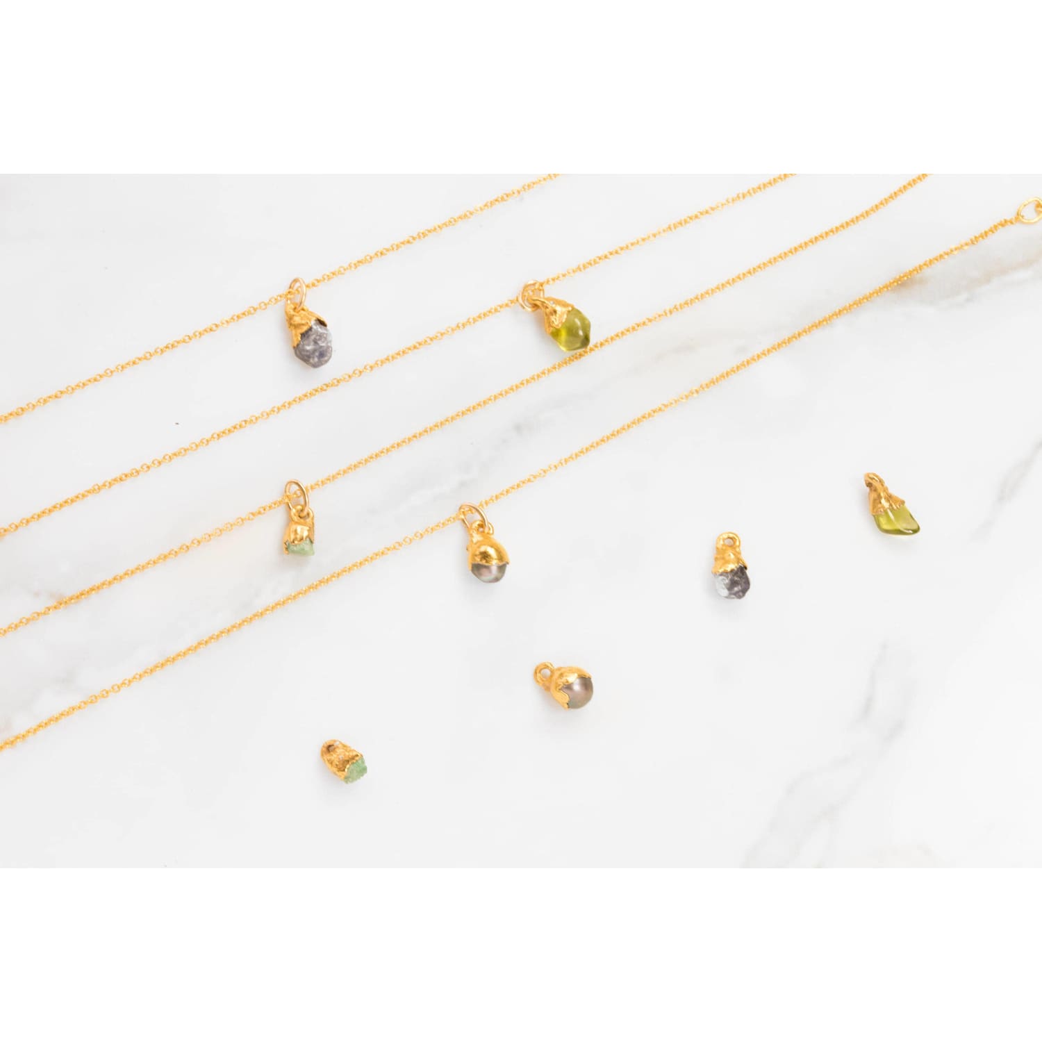 Raw Gemstone Birthstone Bracelet, Raw Gemstone Bracelet, Real Birthstone Raw  Bracelet, Gold Delicate Bracelet, Dainty Bracelet • 24k Dip