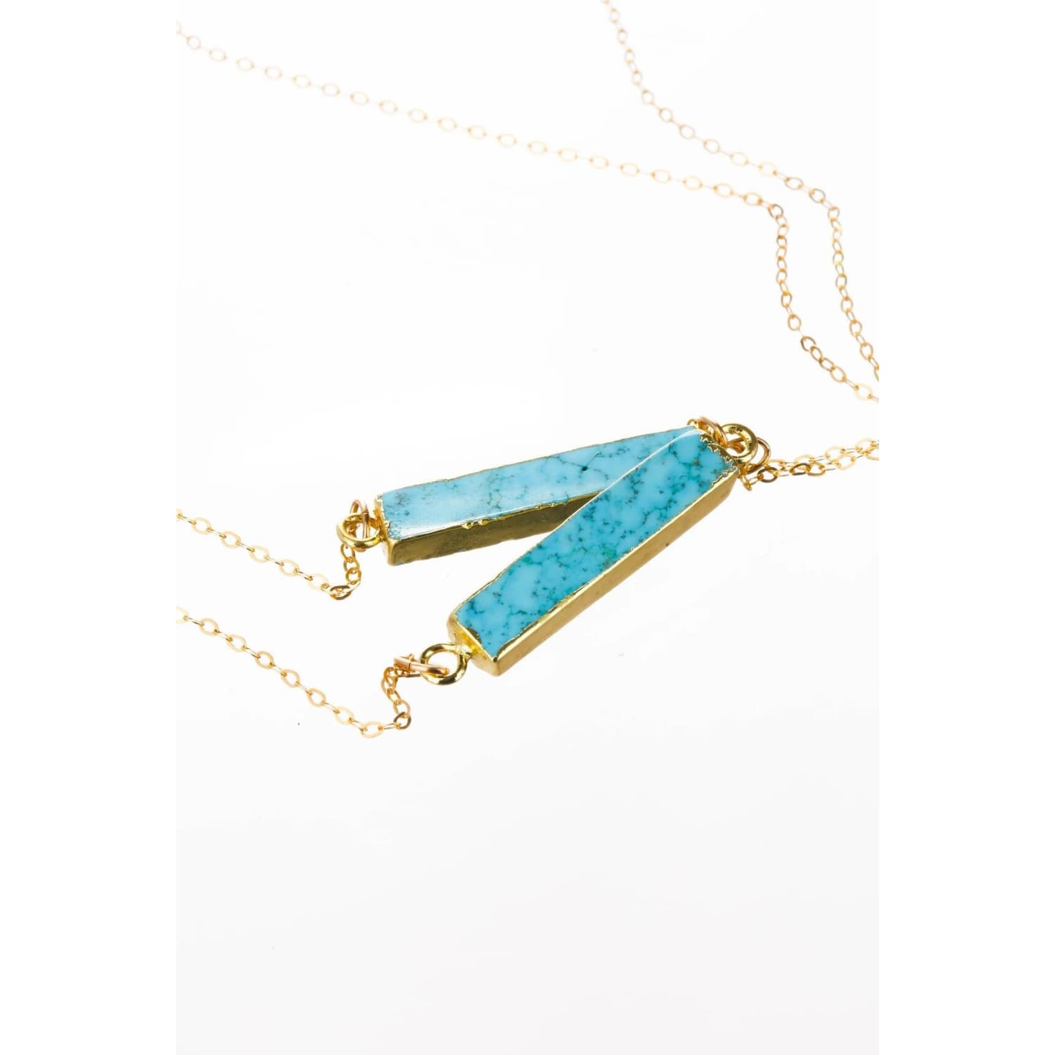 Raw Green Turquoise Bar Necklace • Minimalist Dainty Jewelry • December Birthstone • Something Blue • Perfect Simple Bridesmaid Gift