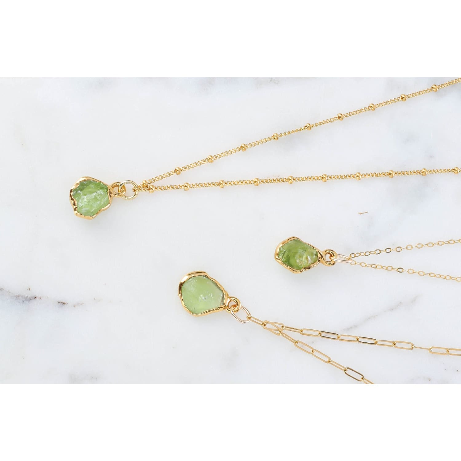 Raw Peridot Necklace, Birthstone Necklace, Leo Necklace,  Necklace, Raw  Necklace, Delicate Necklace, Raw Gemstone Necklace • 24k Dip