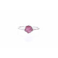 Raw Ruby Ring for Women in Sterling Silver