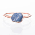 Raw Sapphire Ring in Rose Gold