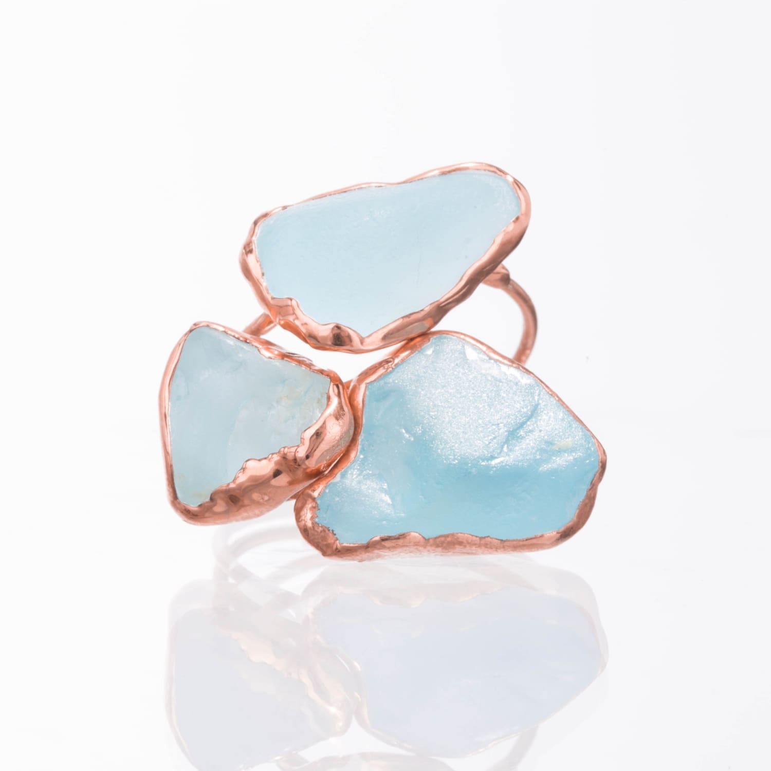 Raw Sky Blue Topaz Ring