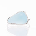 Raw Sky Blue Topaz Ring in Sterling Silver