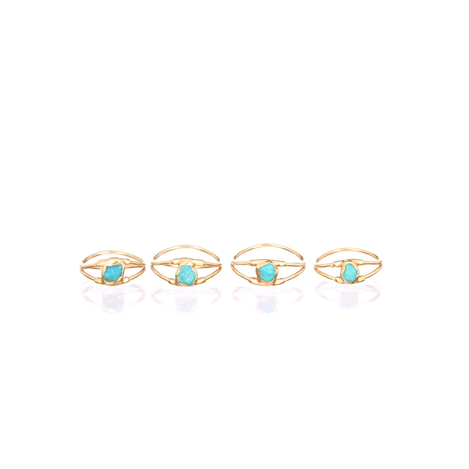 Raw Turquoise Evil Eye Ring, Gold Ring, Dainty Ring, Turquoise Stacking Ring, Blue Green Teal Ring, December Birthstone Ring Whimsigoth
