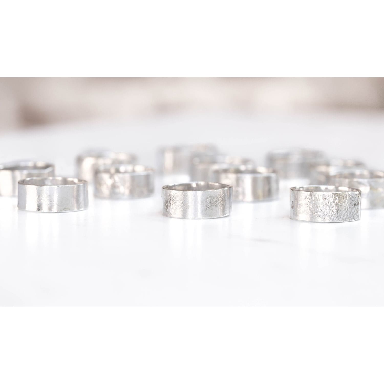 Textured Sterling Silver Band 7mm