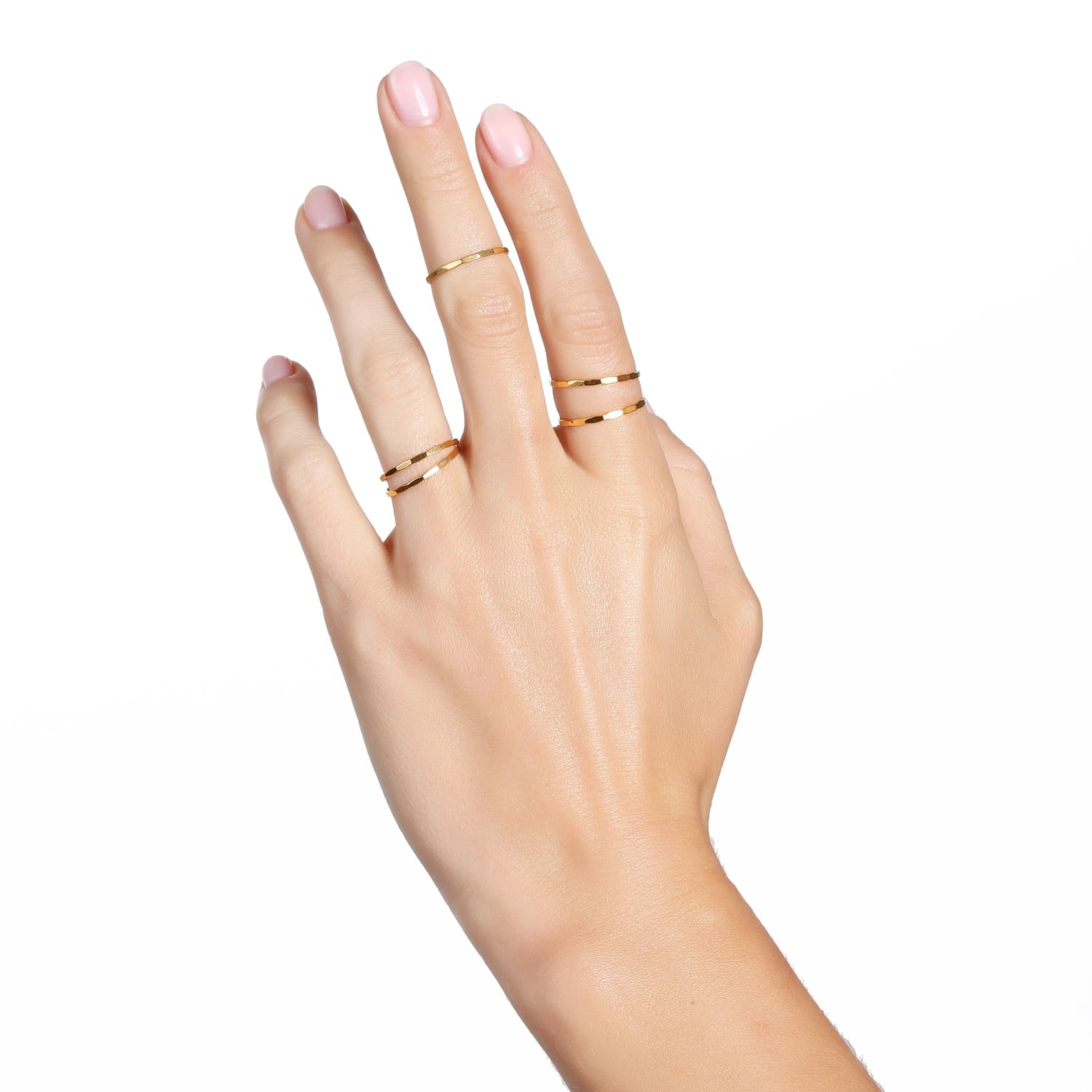 Ultra Thin Gold Hammered Stacking Ring • 14k Gold Fill Textured Band • Dainty Minimal Gold Ring • Thin Wedding Band • Delicate Ring